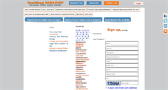 Desktop Screenshot of biology.testbag.com