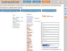 Tablet Screenshot of botany.testbag.com